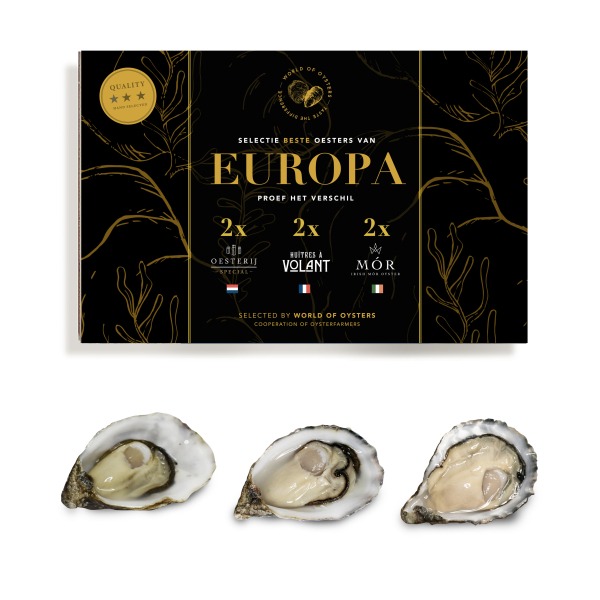 Europa proefmand deluxe Oesterij - Oesters - Oysters - tastingbox - Europe